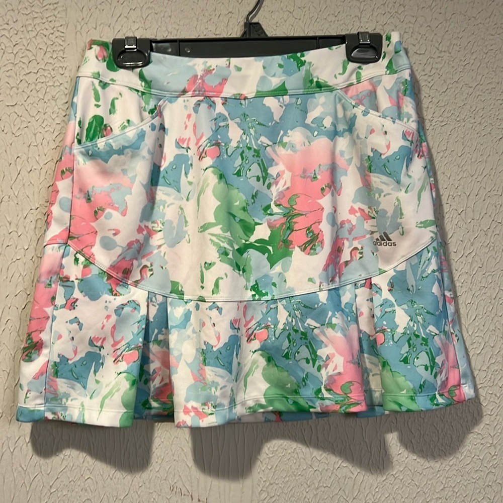 Adidas Floral pastel floral print Skort size small - Picture 2 of 8